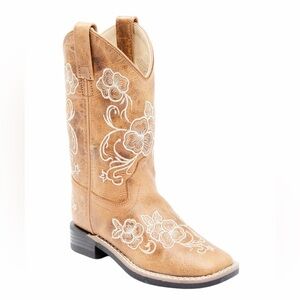 Shyanne Girls' Little Lasy Floral Embroidered Western Boots Size 2